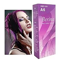 Berina Cream Hair Dye Permanent Color Purple Punk Emo Go A6.