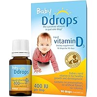 Ddrops Baby 400 IU 90 Drops x 5 (Pack of 5)