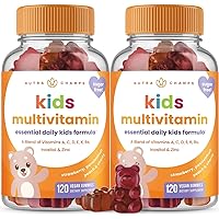 Kids Multivitamin Gummies | Multivitamin for Kids | 120 Gummy Vitamins for Kids (2 Pack) | Sugar Free Kids Vitamins Gummy Multivitamin | Vegan & Non-GMO | Strawberry, Passionfruit, Peach & Cherry