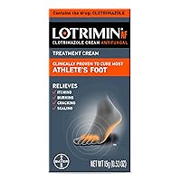 Lotrimin AF Cream for Athlete's Foot, Clotrimazole 1% Antifungal Treatment, Clinically Proven Effective Antifungal Treatment of Most AF, Jock Itch and Ringworm, Cream, .53 Ounce (15 Grams)