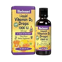 BlueBonnet Liquid Vitamin D3 Drops 1000 IU, Citrus, Transparent, Scented, 1 Fl Oz