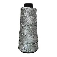 Embroiderymaterial Metallic Embroidery Zari Thread for Embroidery in Grey Color-300 Yard 1 Roll