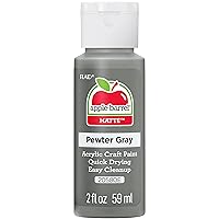Apple Barrel Acrylic Paint in Assorted Colors (2 oz), 20580, Pewter Grey