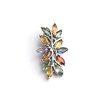 925 Sterling Silver Multi Color Sapphire Gemstone Pendant | Hallmarked Jewellery | Handmade Gifts For Girls, Women