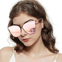 Cat Eyes Sunglasses for Women, Polarized Oversized Fashion Vintage Eyewear for Driving Fishing - 99.99% UV Protection