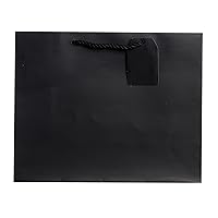 Jillson Roberts Bulk Large Gift Bags Available in 14 Colors, Black Matte, 120-Count
