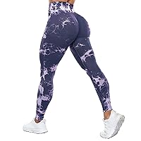 Yaavii Tie Dye Seamless Legging for Women, High Waist Workout Gym Yoga Pant Tummy Control Butt Lift Scrunch Booty Legging