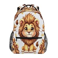 Cartoon Lion Backpack for School Elementary,Kid Bookbag Cartoon Lion Toddler Backpack Kid Back to School Gift,15