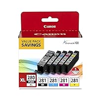 Canon PGI-280XL/CLI-281 5 Color Pack Compatible to TR8520, TR7520, TS9120 Series,TS8120 Series, TS6120 Series