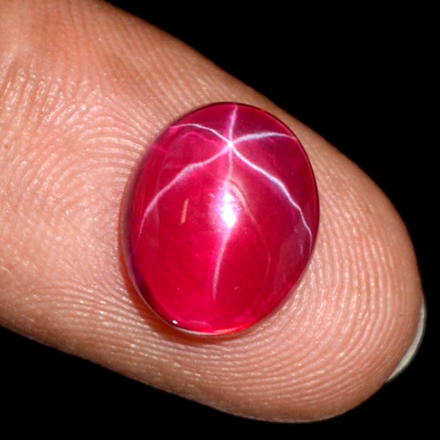 GEMHUB Tiny 6 Rays Red Star Ruby Loose Gemstone Approximate 5.20 Ct. BP-241