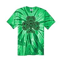 Threadrock Celtic Shamrock Unisex Tie Dye T-Shirt