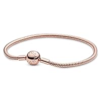 PANDORA Moments Snake Chain Bracelet - Compatible with PANDORA Moments Charms - Charm Bracelet for Women - Mother's Day Gift