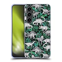 Head Case Designs Officially Licensed Micklyn Le Feuvre Dinosaur Jungle Patterns 6 Soft Gel Case Compatible with Samsung Galaxy S24+ 5G