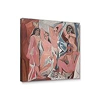 Niwo ART - Les Demoiselles d'Avignon, World's Most Famous Paintings Series, Canvas Wall Art Home Decor, Gallery Wrapped, Stretched, Framed Ready to Hang (12