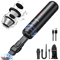 Chuboor Mini Vacuum, Powerful Car Vacuum Cordless Rechargeable, Hand Held Vacuum for Dust, Sand, Crumbs, Ultra-Light Portable Vacuum for Home, Car, Small Dust Buster（P10-Black）