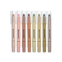 DIVERSEBEE Highlighters and Pens No Bleed, 8 Pack Assorted Gel Colors for Bible Journaling, School Supplies, Cute Bible Study Markers and Accessories (Earthy)