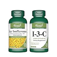 Soy Isoflavones Non-GMO 250mg 90 Capsules Indole 3 Carbinol (I3C) 400mg 120 Vegan Capsules