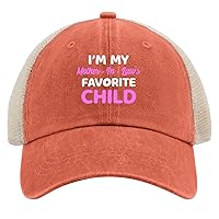 I'm My Mother in Laws Favorite Child Hat for Women Baseball Cap Classic Washed Dad Hat Quick Dry