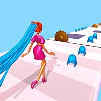 Long Hair Rush Challenge Dancing Hair Beauty Queen Makeover Run Race 3D - Longest Hair Runner Heels Catwalk Hair Salon Adventure Hair Running Game