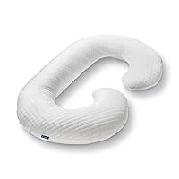 Dr. Talbot's Mom's Pregnancy Pillow, C-Shaped Comfort, Supports Baby Bump, Full Body Support, Cooling Technology & Breathable Fabric for Restful Nights