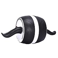 Tribe WOD Ab Roller Wheel - Ab Exercise Equipment - Core Muscles and The Abdominal Training Workout Equipment - Sculpts Abs, Obliques, Arms, Back - Non-slip Handles - 7.8 x 15.7 inches (White)