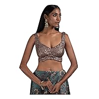 Women's Readymade Blouse For Sarees Indian Designer Bollywood Padded Stitched Crop Top Choli