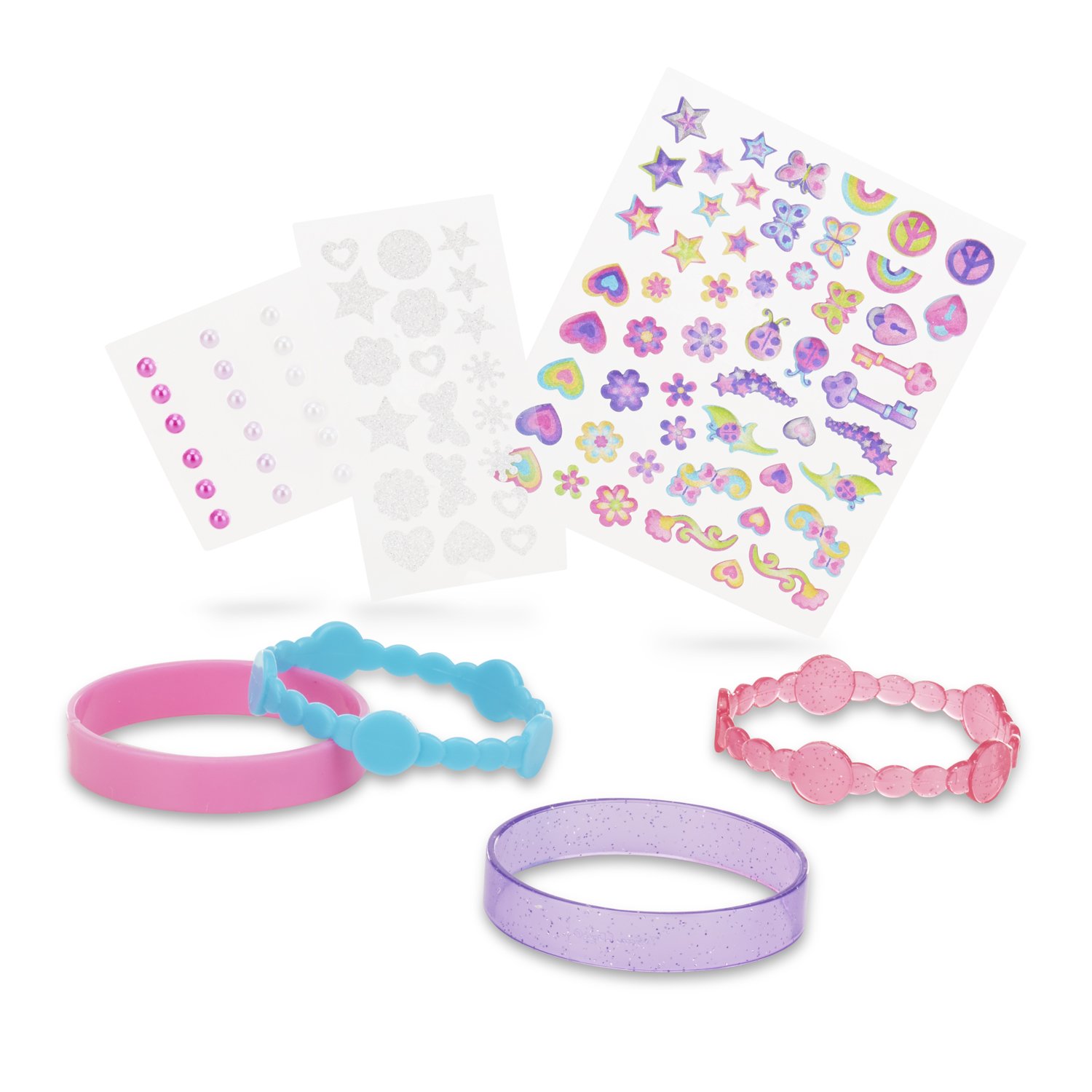 Melissa & Doug Design-Your-Own Jewelry-Making Kits - Bangles, Headbands, and Bracelets - DIY , Decorate With Stickers, Crafting Set For Kids Ages 4+