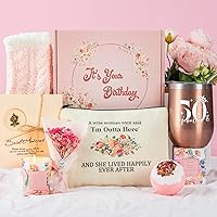 50th Birthday Gifts for Women, Fabulous Spa Gift Baskets Set for Mom Grandma Wife Sister Best Friends Her, Unique Thank You Gifts Bulk Birthday Decorations Idea Gifts for Women Who Have Everything