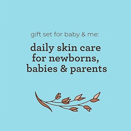 Aveeno Baby Essential Daily Care Baby & Mommy Gift Set Featuring a Variety of Skin Care and Bath Products to Nourish Baby and Pamper Mom, Baby Gift for New and Expecting Moms, 7 Items