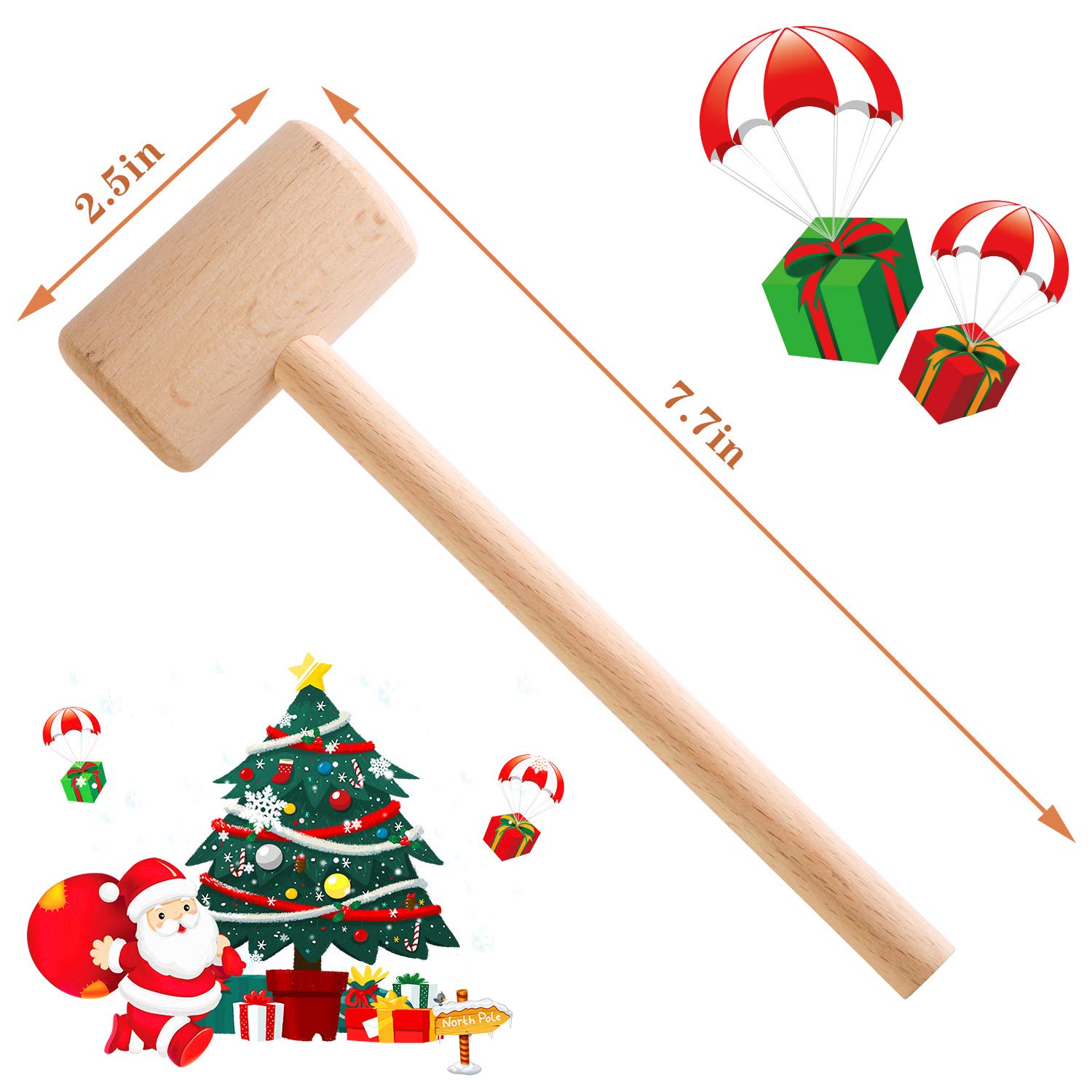  ZAUGONTW Wooden Crab Mallet For Chocolate