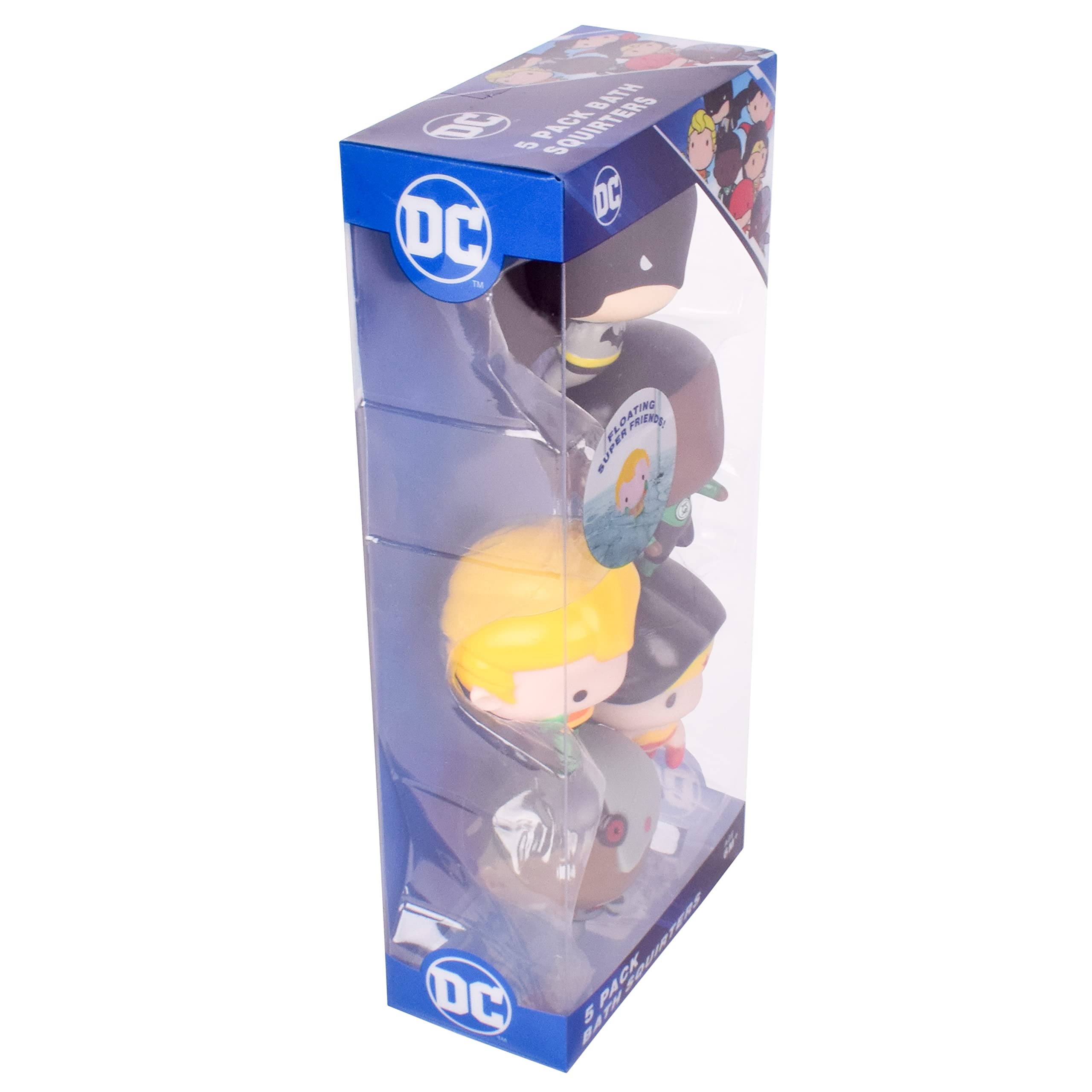 DC Comics 5 Pack Superhero Bath Squirters | Baby and Toddler 6 Months and Older - Sunny Days Entertainment