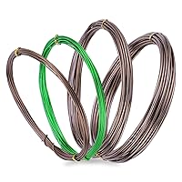 Wire Bonsai Tree， 4 Rolls 64Ft Aluminum Bonsai Training Wire Set for Indoor 1.0MM,1.5MM,2.0MM