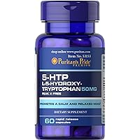 Puritan's Pride 5-HTP 50 mg (Griffonia Simplicifolia)-60 Capsules