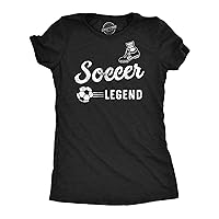 Womens Funny T Shirts Soccer Legend Sarcastic Sports Graphic Tee for Ladies