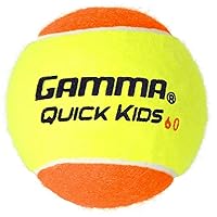 GAMMA Quick Kids 36, 60, & 78 Training Tennis Balls for Kids & Beginners, Low-Compression Core Reduces Speed & Bounce, Great for Tennis Practice, USTA & ITF Approved for Use in 10 & Under Tournaments