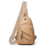 Sling Bag For Women Men Cross body Chest Bags Small Backpack Purse Fanny Pack Shoulder Travel Belt Bag Faux Leather