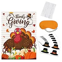 Thanksgiving Games Fall Festival Pin The Hat On The Turkey Game With Hat Stickers Party Supplies Crafts For Kids Thanksgiving Sticker