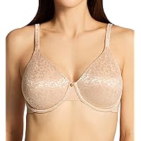 Le Mystere Women's Seamless Safari Smoother Bra, Silken Full-Coverage Bra with Signature Animal Lace