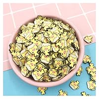 NIANTU13 100g/ lot Slimes Supplies Addition Cute Polymer Clay Chick Sprinkles Crafts DIY Kit Filler for Fluffy Clear Nail Art Decoration Gift (Color : 10mm)