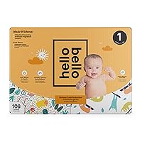 Hello Bello Diapers, Size 1 (8-12 lbs) - 108 Count of Premium Disposable Baby Diapers in Woodland Animals & Koala Kids Designs - Hypoallergenic with Soft, Cloth-Like Feel