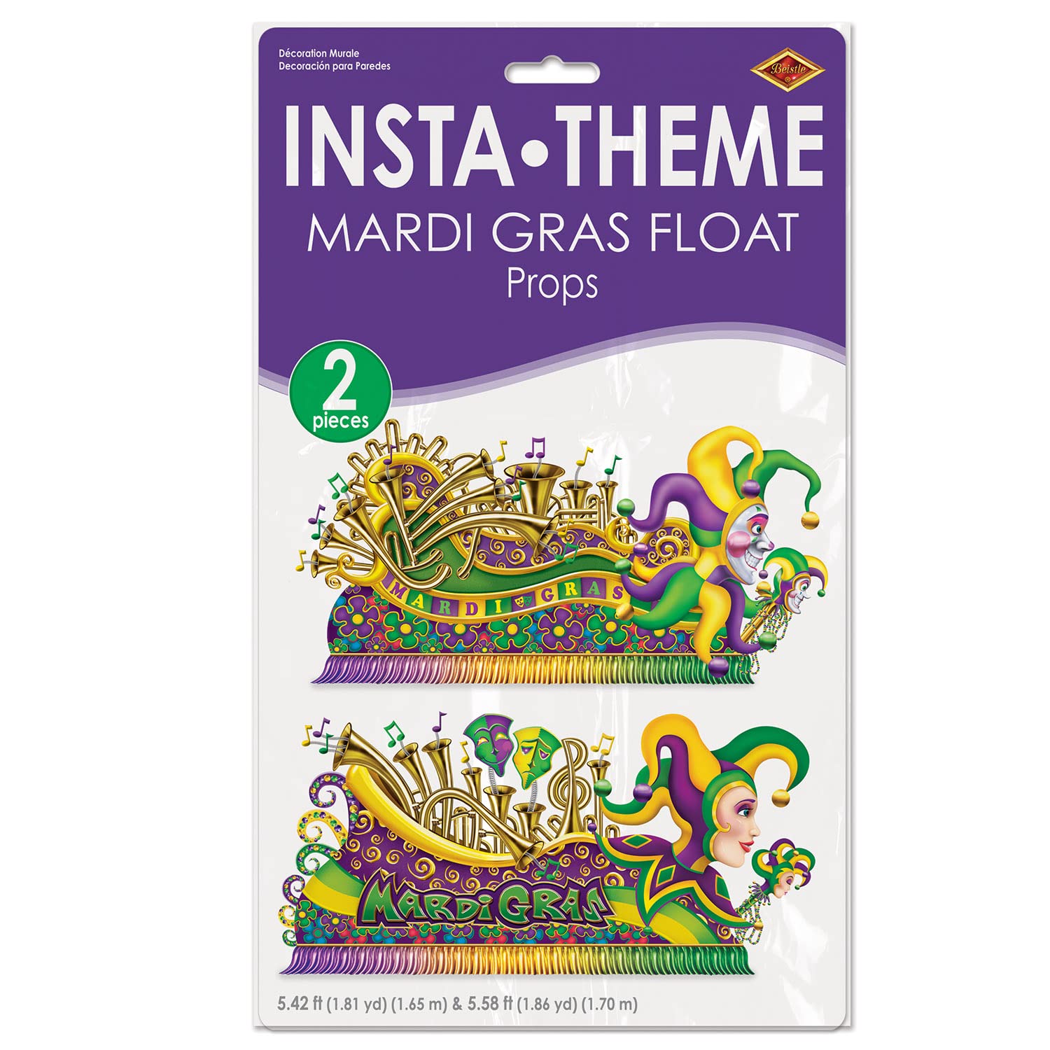 Mardi Gras Float Props Party Accessory (1 count) (2/Pkg)