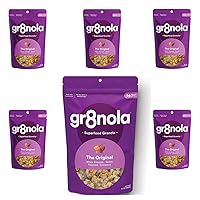 gr8nola Bundle - gr8nola Bundle - ORIGINAL 10oz Bag + Mini Original 5-Pack - Healthy, Low Sugar Granola Cereal - Made with Superfoods - Soy and Dairy Free, No Refined Sugar - (1) 4.5lb Resealable Bag