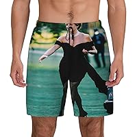 Princess Diana Mens Casual Swim Trunks Board Shorts Surf Board Shorts Quick Dry with Mesh Lining Drawstring Swimsuit
