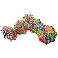 Marusthali Indian Multi Colored Beach Umbrella UV Protection Umbrella Sun Umbrella Embroidery Boho Parasol Indian Wedding Umbrellas Parasol