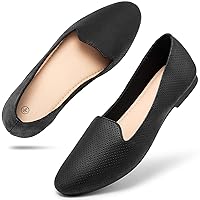 hash bubbie Black Flats Shoes Women Women's Dress Shoes Business Dressy Casual Shoes Ballet Flats Loafers Comfortable Slip on Shoes
