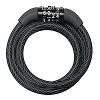 Master Lock Bike Lock Cable [Combination] [1.2 m Coiling Cable] [Outdoor] 8143EURDPRO- Ideal for Bike, Electric Bike, Skateboards, Strollers, Lawnmowers and Other Outdoor Equipments