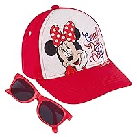 ABG Accessories Girls' Little Baseball Cap & Sunglasses, Minnie Mouse, Peppa Pig Or Frozen Adjustable Toddler Hat Ages 2-4