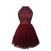 Women Beaded Prom Dress Short Cocktail Party Homecoming Dresses