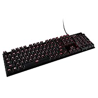 HyperX Alloy FPS - Mechanical Gaming Keyboard & Accessories - Compact Form Factor - Linear & Quiet - Cherry MX Red - Red LED Backlit (HX-KB1RD1-NA/A1) (Renewed)