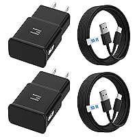 Type C Fast Charger, for Samsung Charger Android Phone USB-C Charging Cable 10ft for Galaxy S23/S23+/S22/S21/S20/S10e/S9/S8/Note20/Note10/Note9/Z Fold 3/4/5 2-Pack